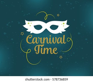 Mardi Gras background with text. Usable for greeting card, banner, gift packaging, promo. Fat tuesday, carnival