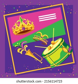 mardi gras banner template style