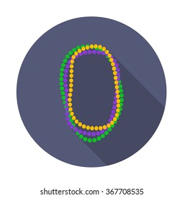 Mardi Gras beads icon. vector illustration