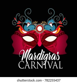 Mardi Gras beautiful Mask background 
