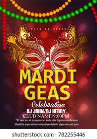 Mardi Gras beautiful Mask background 