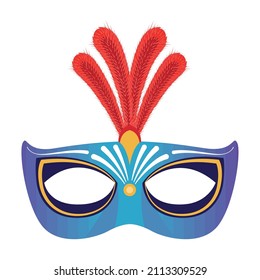 mardi gras blue mask icon