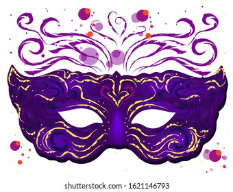Mardi Gras card. Carnival. Mask. Wall sticker