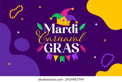 Mardi gras carnaval vector banner