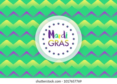 Mardi Gras carnival background. 9th February Carnival party vector illustration. Halftone design template for poster, banner, flayer, greeting, invitation card.