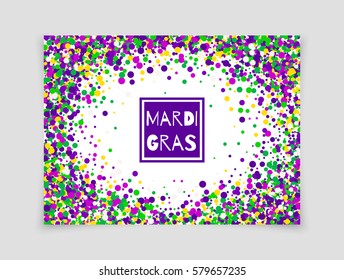 Mardi Gras Carnival background in bright colors. Vector illustration. Isolated
