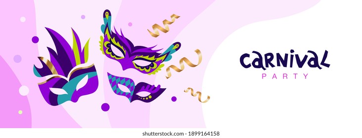 Mardi gras carnival background for design. Vector illustration.