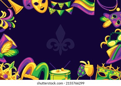mardi gras carnival banner design