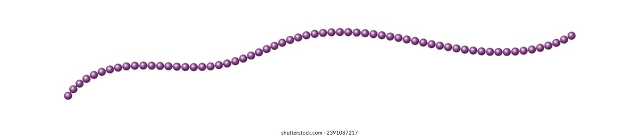 Mardi gras carnival beads. Vector illustration.