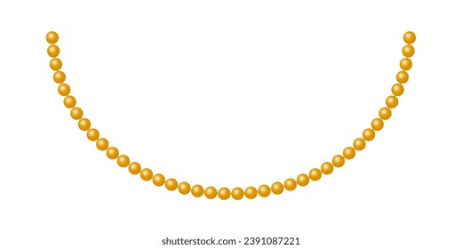 Mardi gras carnival beads. Vector illustration.