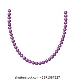 Mardi gras carnival beads. Vector illustration.