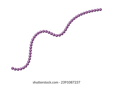 Mardi gras carnival beads. Vector illustration.