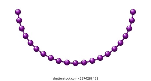 Mardi gras carnival beads. Vector illustration.