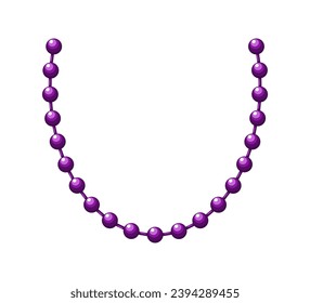 Mardi gras carnival beads. Vector illustration.