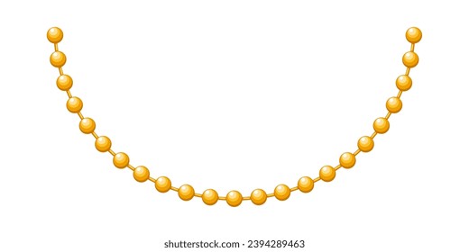 Mardi gras carnival beads. Vector illustration.