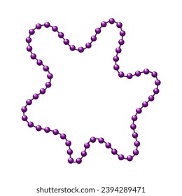 Mardi gras carnival beads. Vector illustration.