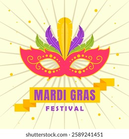 Mardi gras carnival celebration flyer