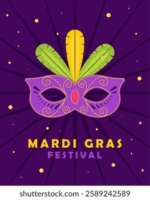 Mardi gras carnival celebration flyer