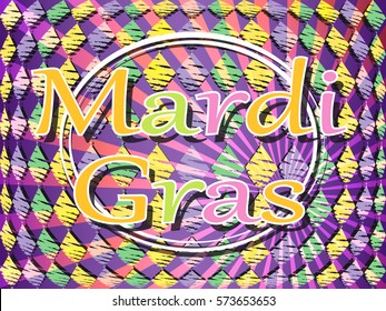 Mardi Gras carnival colorful background. Vector illustration.