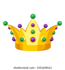 Mardi Gras carnival crown. Illustration for traditional holiday or festival.