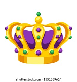 Mardi Gras carnival crown. Illustration for traditional holiday or festival.