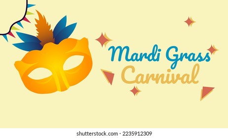 Mardi gras-Carnival-Design-Banner, Poster oder Social Media-Post