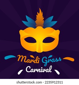 Mardi gras-Carnival-Design-Banner, Poster oder Social Media-Post