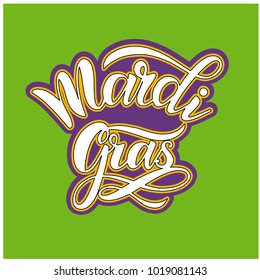 Mardi Gras Carnival Lettering. Elements for invitations, posters, greeting cards
