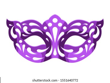 Mardi Gras carnival mask. Illustration for traditional holiday or festival.