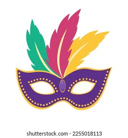 Mardi Gras carnival mask illustration.