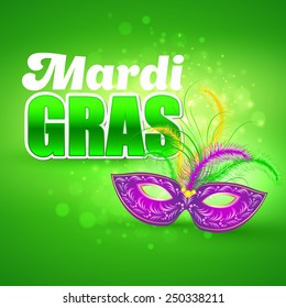 Mardi Gras Carnival Mask Poster Template Stock Vector Royalty Free