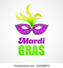 Mardi Gras carnival mask. Vector illustration.