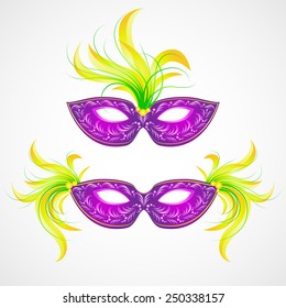 Mardi Gras carnival mask. Vector illustration.