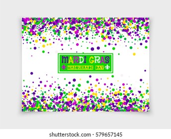 Mardi Gras Carnival masquerade background in bright colors. Vector illustration.