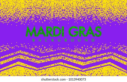 Mardi Gras Carnival Party Vector Background. Carnival Title With Colorful Zigzag. Purple Background for the Party.