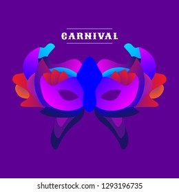 Mardi gras carnival poster design with colorful vector