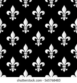 Mardi Gras Carnival seamless pattern with fleur-de-lis. Mardi Gras endless background, texture, wrapper. Vector illustration EPS10.