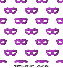Mardi Gras Carnival seamless pattern with masks. Mardi Gras endless background, texture, wrapper. Vector illustration EPS10.