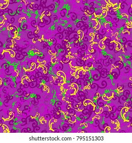 Mardi Gras Carnival seamless pattern. Mardi Gras endless background, texture, wrapper. Vector illustration .