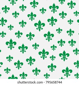 Mardi Gras carnival seamless pattern with masquerade elements fleur de lis