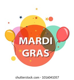 Mardi Gras carnival set icons, design element , flat style. Collection Mardi Gras, mask with feathers, beads, fleur de lis, comedy and tragedy, party decorations. illustration, clip art