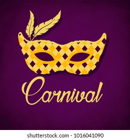 Mardi Gras carnival set icons, design element , flat style. Collection Mardi Gras, mask with feathers, beads, fleur de lis, comedy and tragedy, party decorations. illustration, clip art