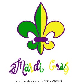 Mardi Gras carnival set, masquerade vector  illustration isolate