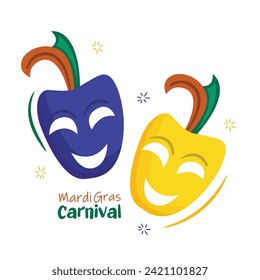 Mardi gras carnival typography vector