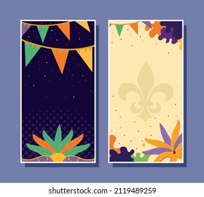 mardi gras carnival vertical banner