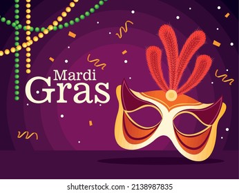 mardi gras celebration with mask