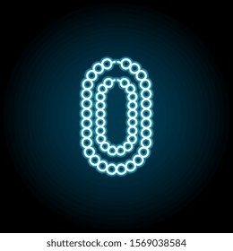 Mardi gras, chains blue neon icon. Simple thin line, outline vector of mardi gras icons for ui and ux, website or mobile application