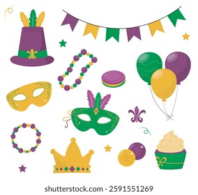 Mardi Gras Clip Art Set