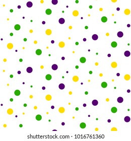 Mardi gras confetti festival seamless vector pattern.