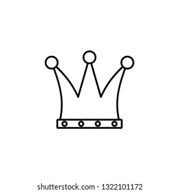 Mardi gras, crown icon. Simple thin line, outline vector of Mardi Gras icons for UI and UX, website or mobile application